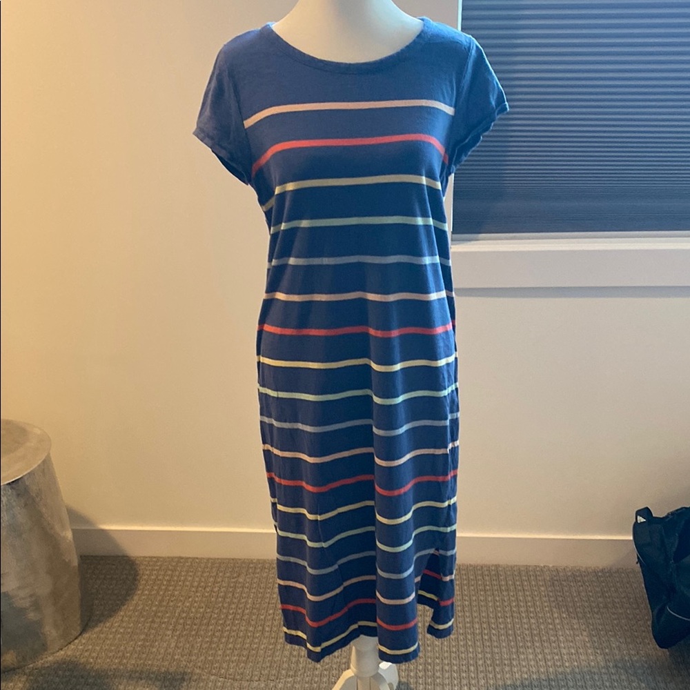 Gap Striped Blue Casual Dress